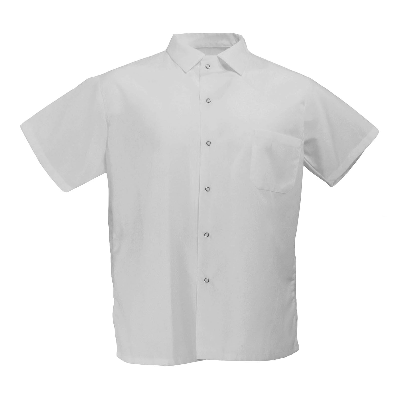 S315-COOK SHIRT, SPUN POLY, NO POCKET, GRIPPERS